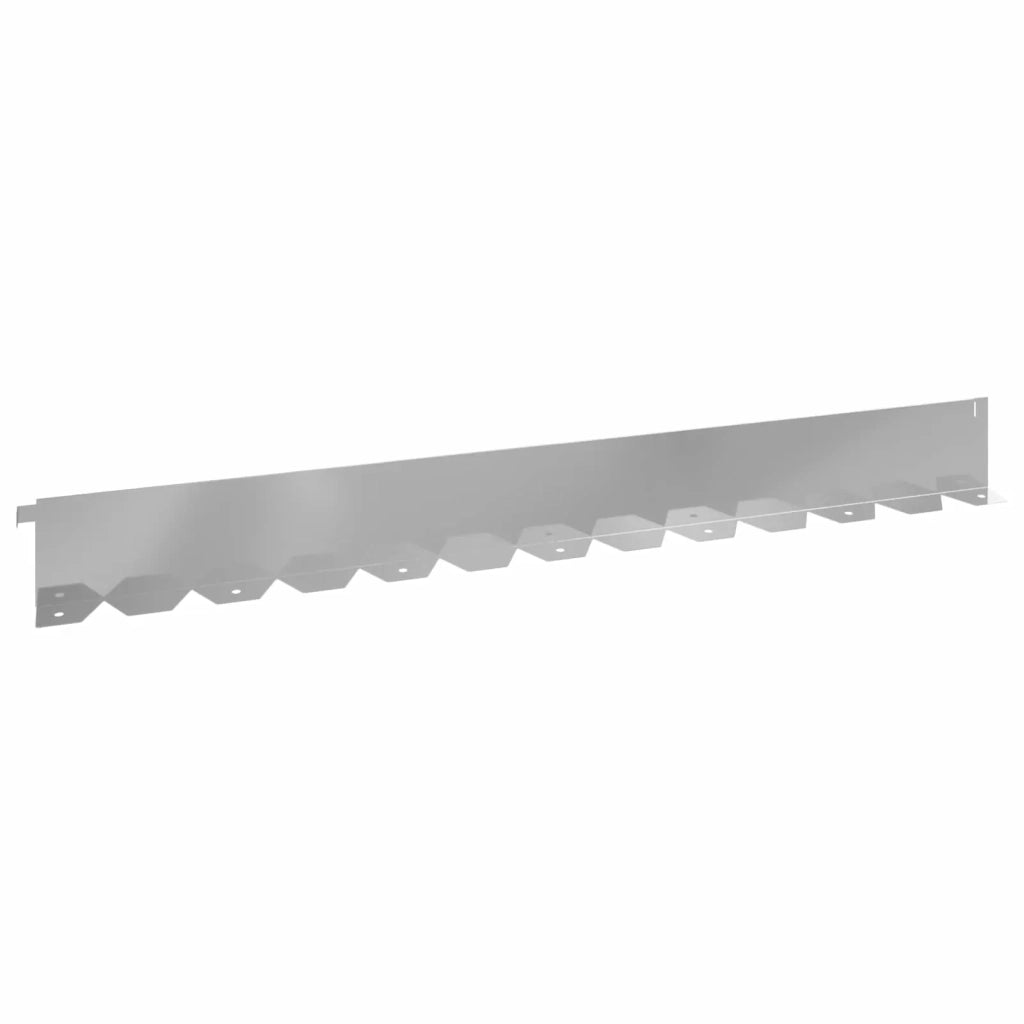 Bordura per Prato 20 pcs 102 x 10 x 4 cm Acciaio Argento 8008758