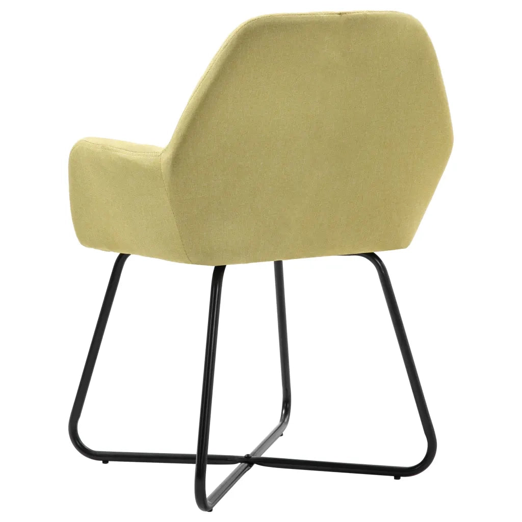 Sedie da Pranzo 6 pz Verde in Tessuto 277105