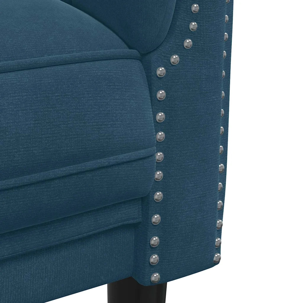 Set di Divani 2 pz Blu in Velluto