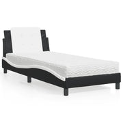 Giroletto senza Materasso Zadar Nero e Bianco 80x200 cm in Similpelle