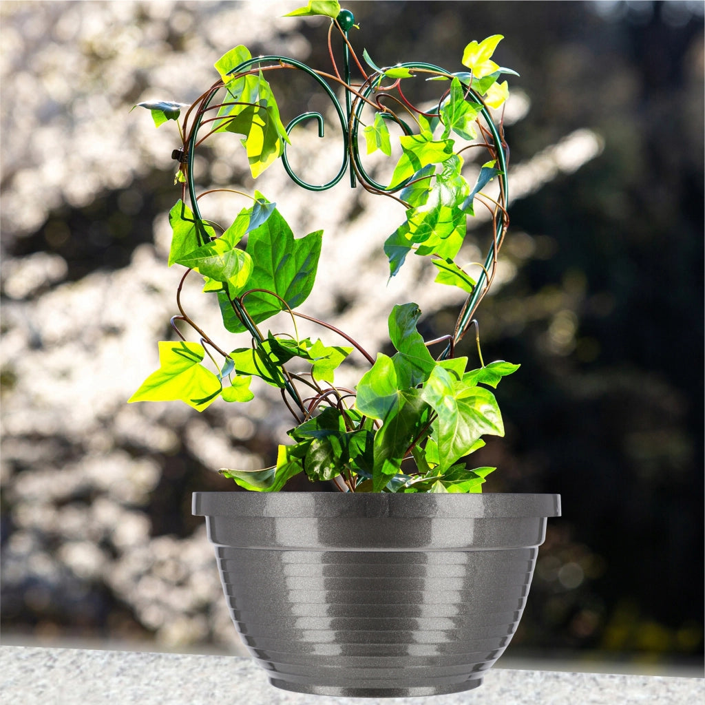 Vaso da fiori in plastica KADAX per cimitero, ideale per crisantemi, 20 cm.