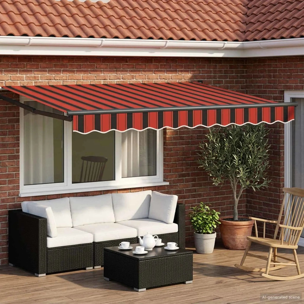 Tenda retrattile manuale con LED 3,5 x 2,5 m 3419440