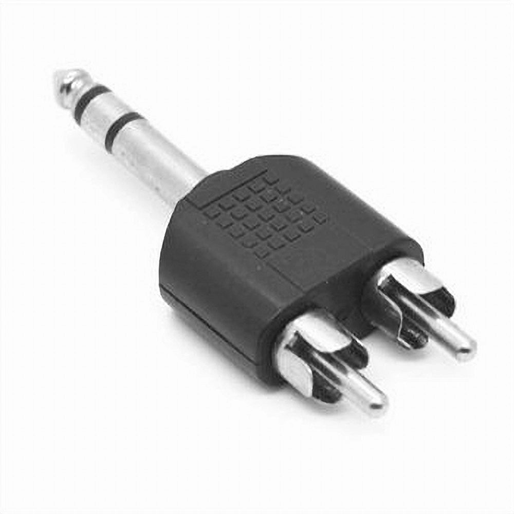 Trade Shop - Connettore Adattatore Audio Stereo Da 2 Rca Maschio Ad Aux 6.5 Mm Maschio C-044 -