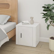 Comodino-Tavolino da notte Bianco Lucido 50x39x47 cm 768204