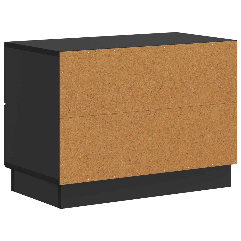 Comodino | Armadio da Notte | Mobiletto da notte Nero 62 x 34,5 x 44,5 cm Legno ingegnerizzato