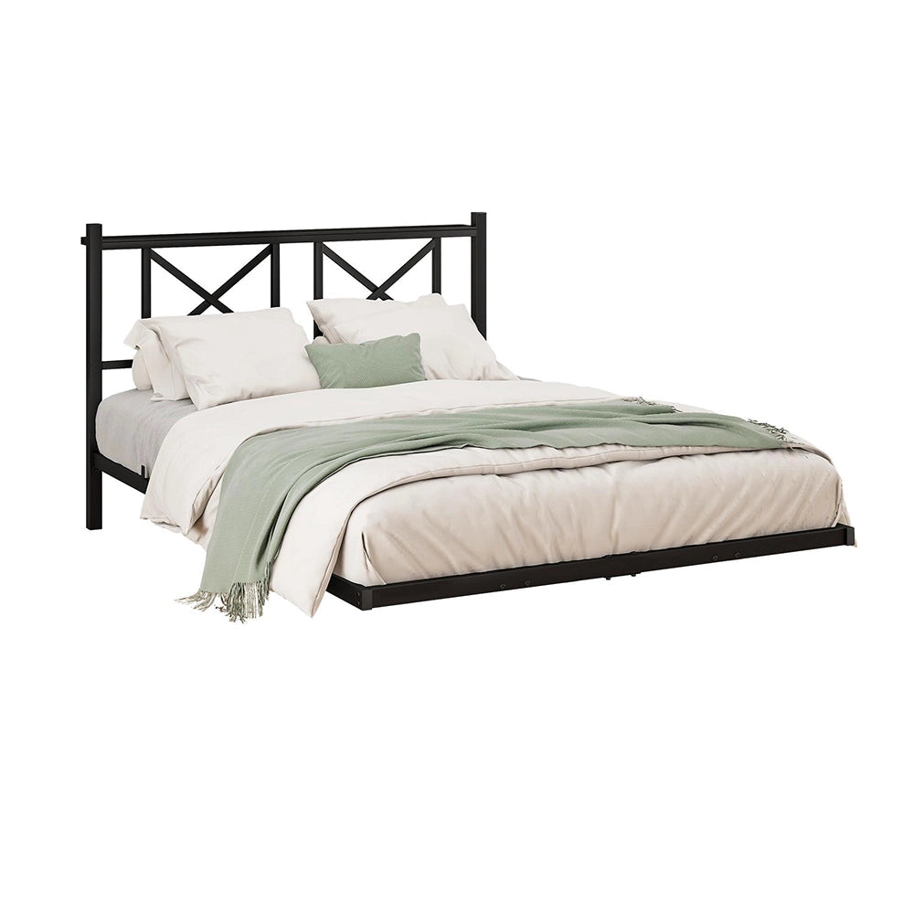 Letto doppio 120x200cm - Xylo - LED USB sospeso facile montaggio
