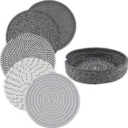Set di Supporti per Piatti Antiscivolo Vintage - 5 pezzi - Antiscivolo Bifacciale