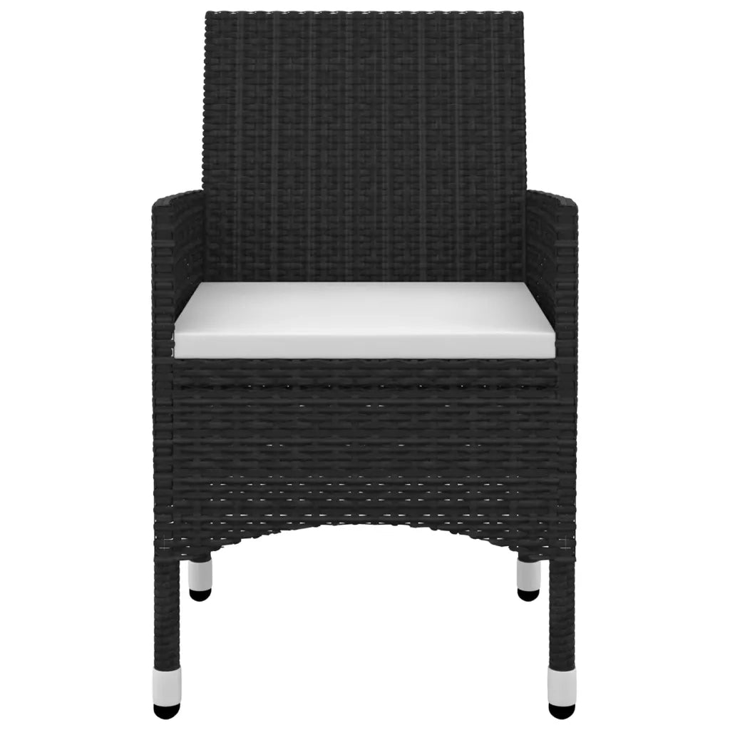 Set da Pranzo per Giardino 7 pz con Cuscini Polyrattan e Vetro 3099730