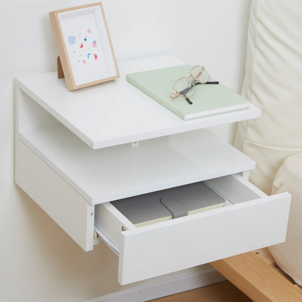Comodini ¨C Minimal ¨C 2 pezzi, bianco, legno, 35x32x22.5 cm