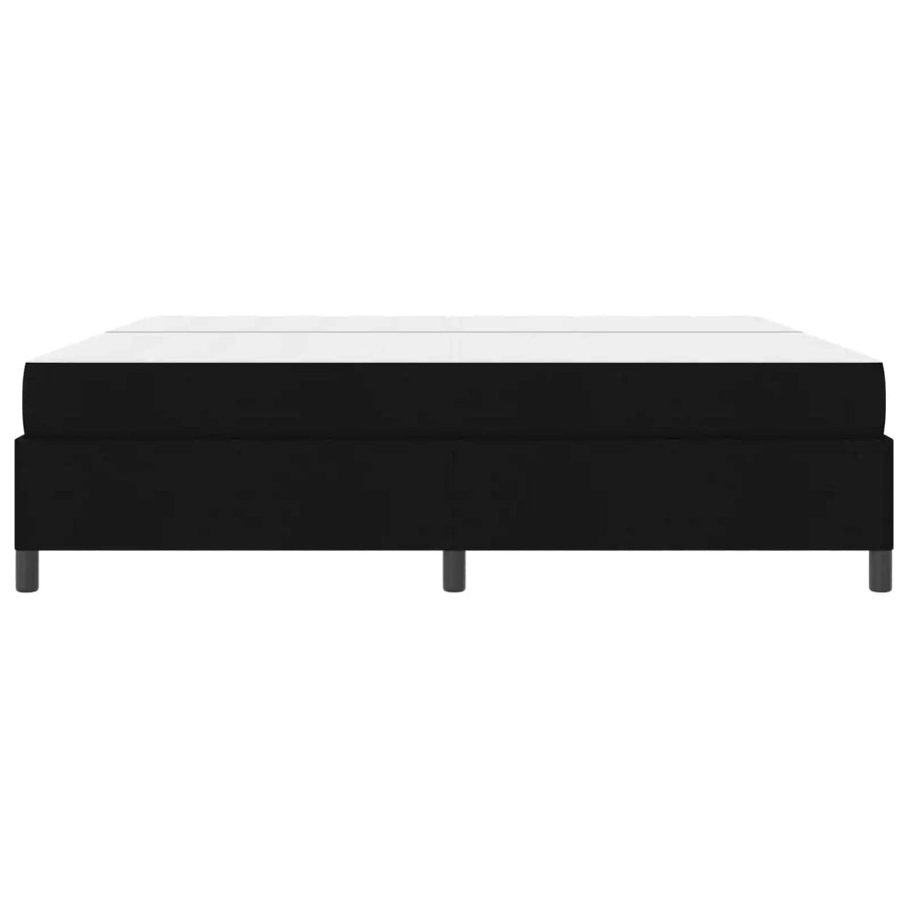 Letto a molle con materasso Nero 200 x 200 cm Tessuto
