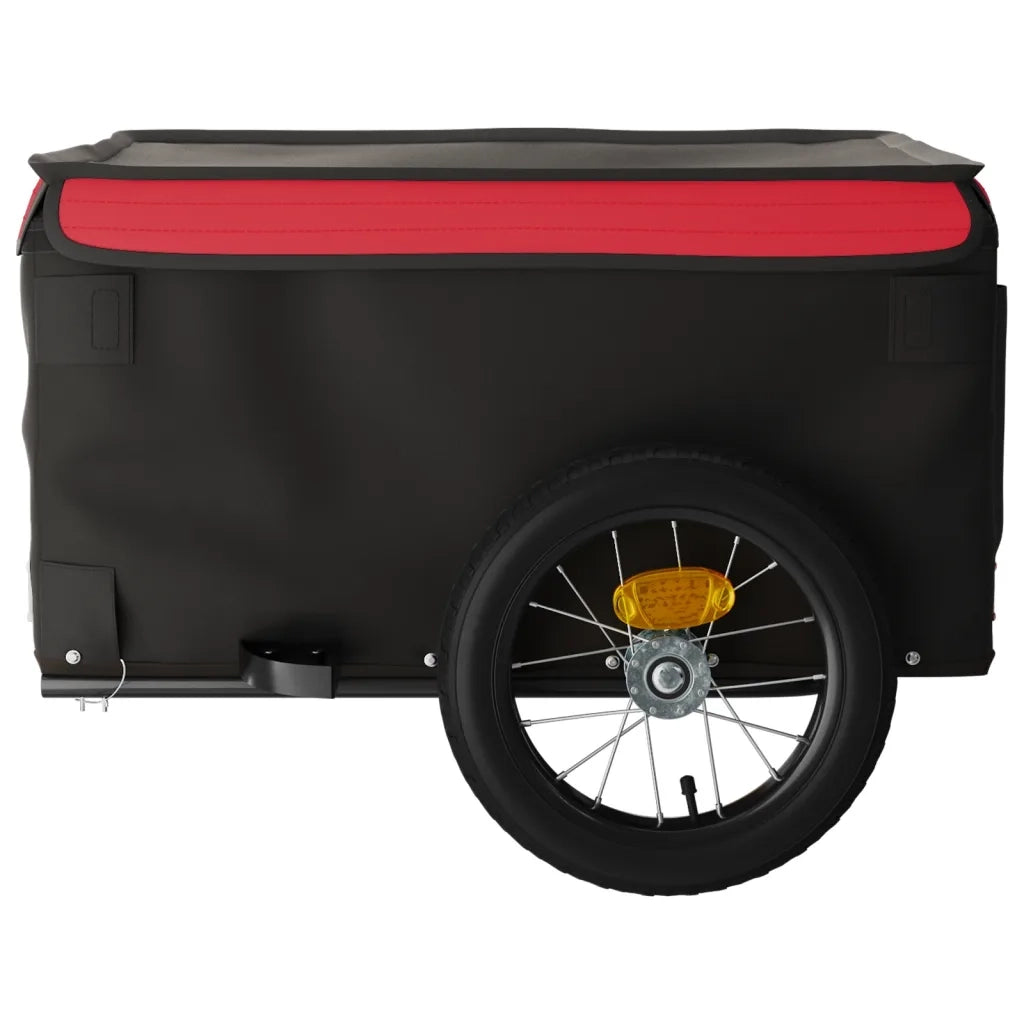 Rimorchio da Bici Nero e Rosso 30 kg in Ferro 94076