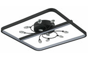 Plafoniera quadrata nera cristalli LED 24W Reality Dacota