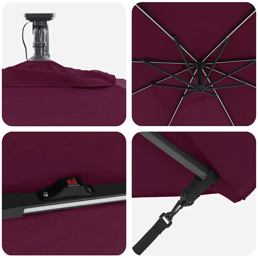 Ombrello | Parasolne Rosso Bordeaux 294 x 294 x 248 cm