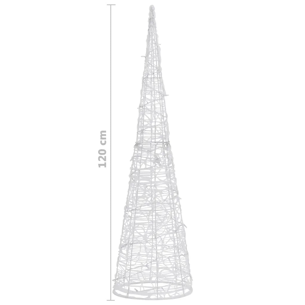 Piramide Decorativa Cono di Luce LED Acrilico Blu 120 cm 329807
