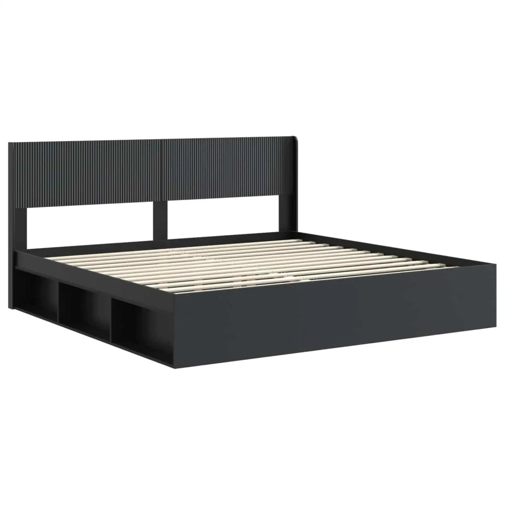 Letto da camera | Struttura del letto con stoccaggio e testata 3 pcs