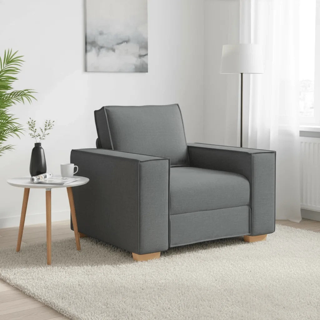 Poltrona Divano Grigio Scuro 100x78x84 cm Tessuto 4104961