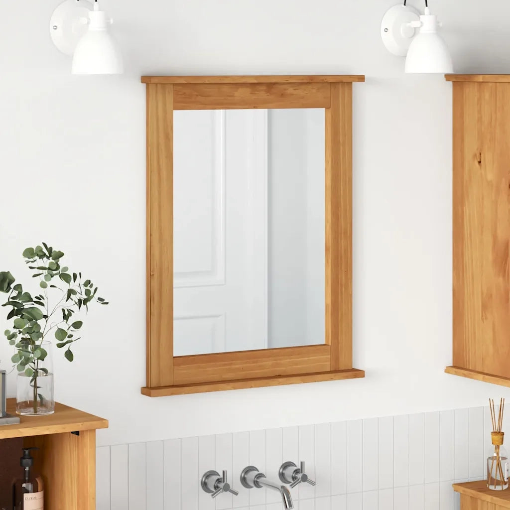 Specchio Rettangolare VIGO Marrone miele 55,5 x 5 x 70 cm