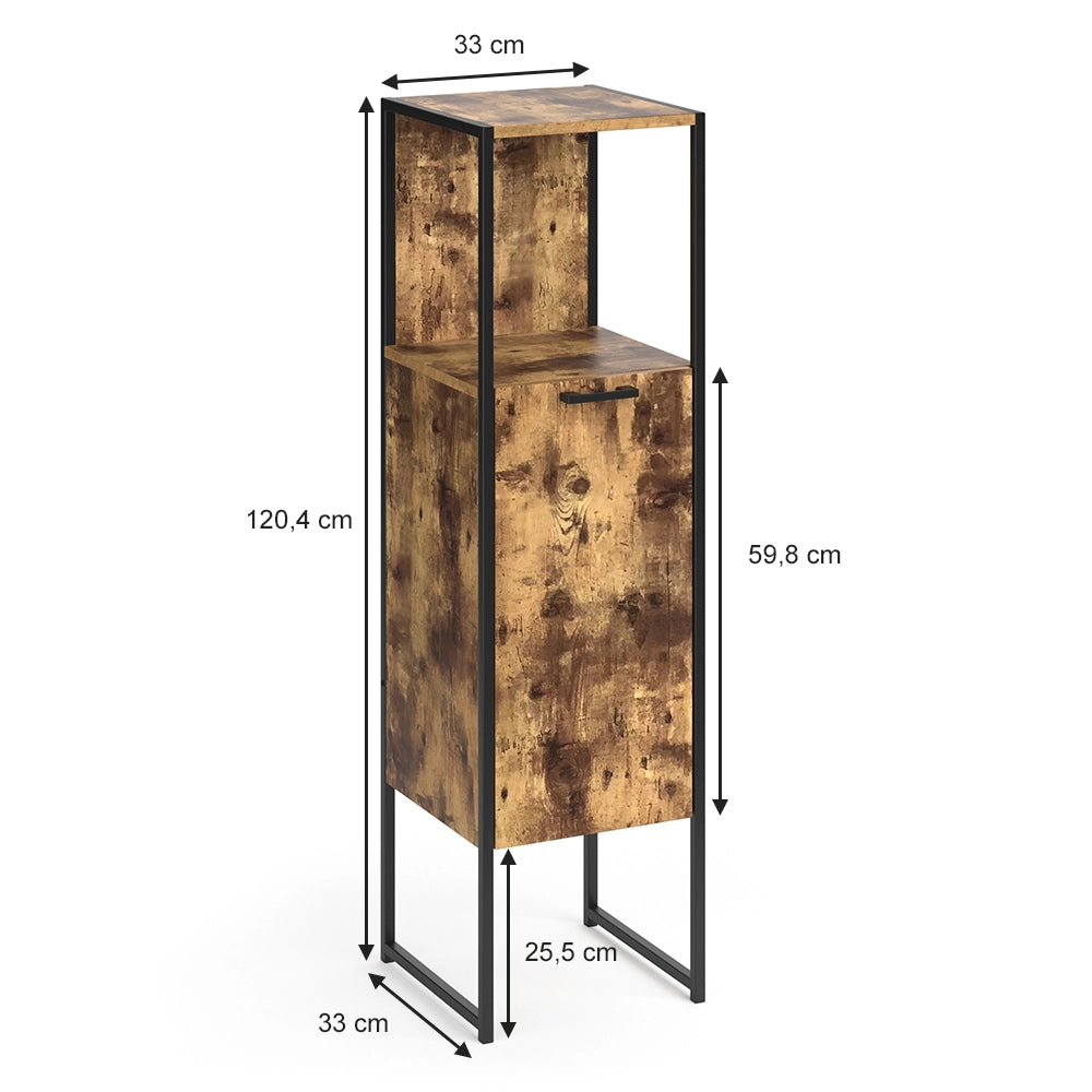 Vicco Mobiletto bagno Legno antico 33 x 120.4 cm