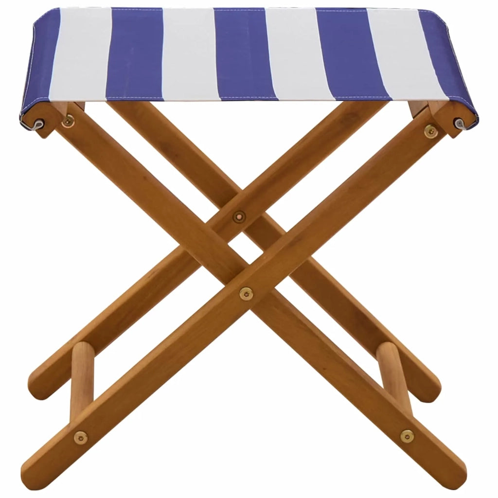 Lettino 2 pcs Legno di Eucalipto Massello Blu e Bianco 42024902