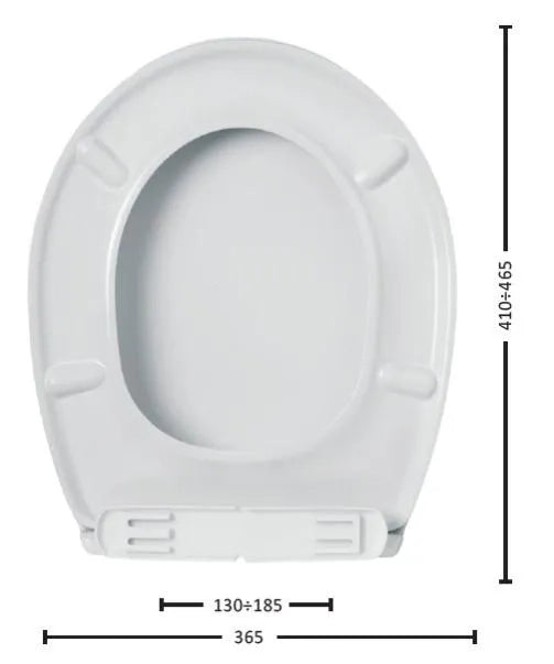Sedile Wc Boxer Termoplastico Bianco con cerniere INOX