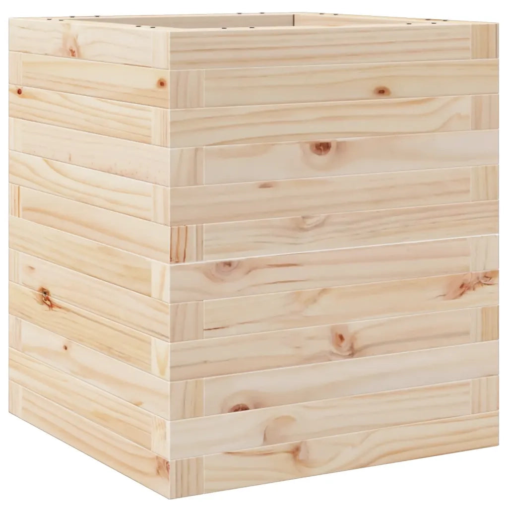 Fioriera | Cassetta per fiori | Vaso da Giardino 40x40x46 cm in Legno Massello di Pino