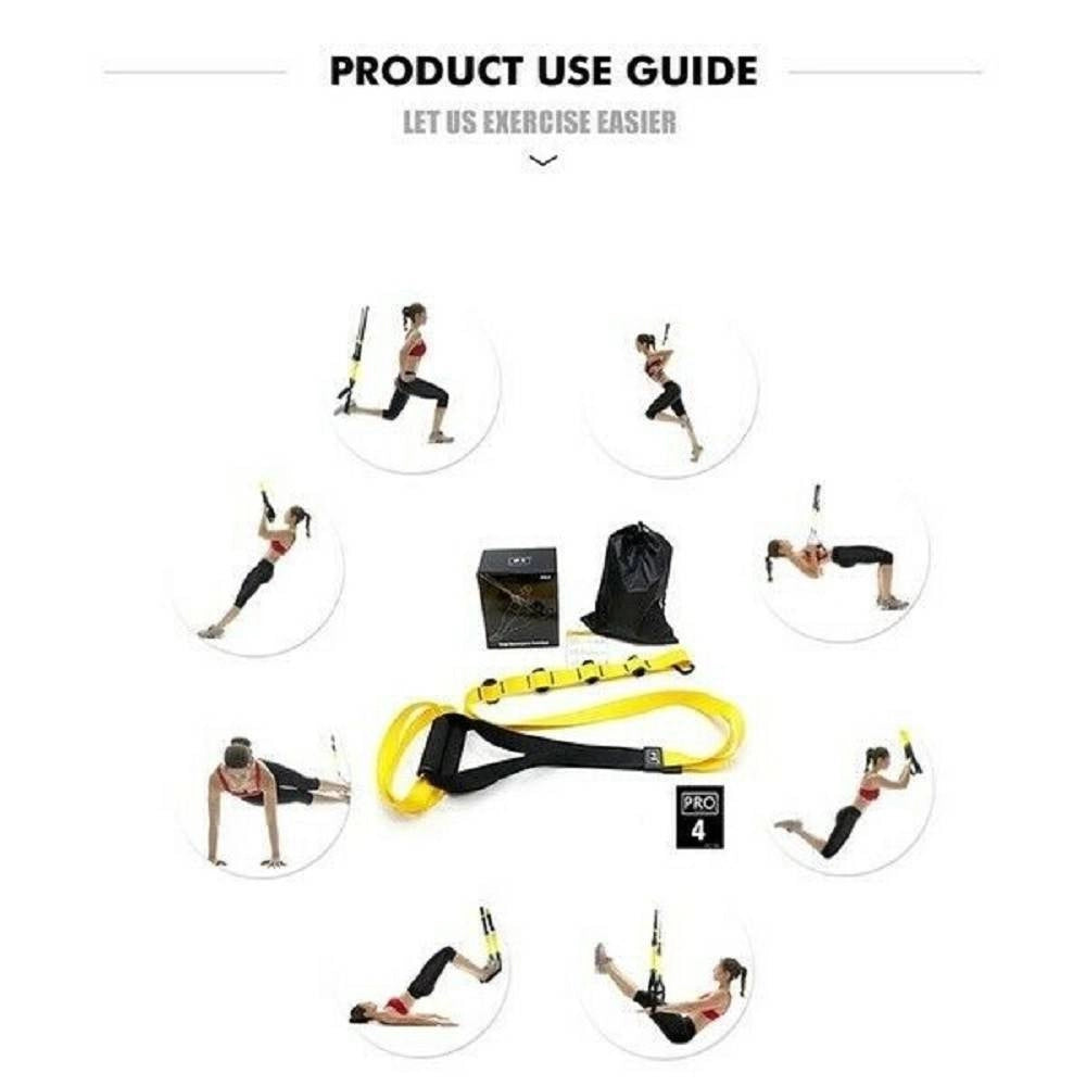 Trade Shop - Trainer Di Sospensione Cinghie Bande Di Resistenza Fitness Allenamento Palestra -