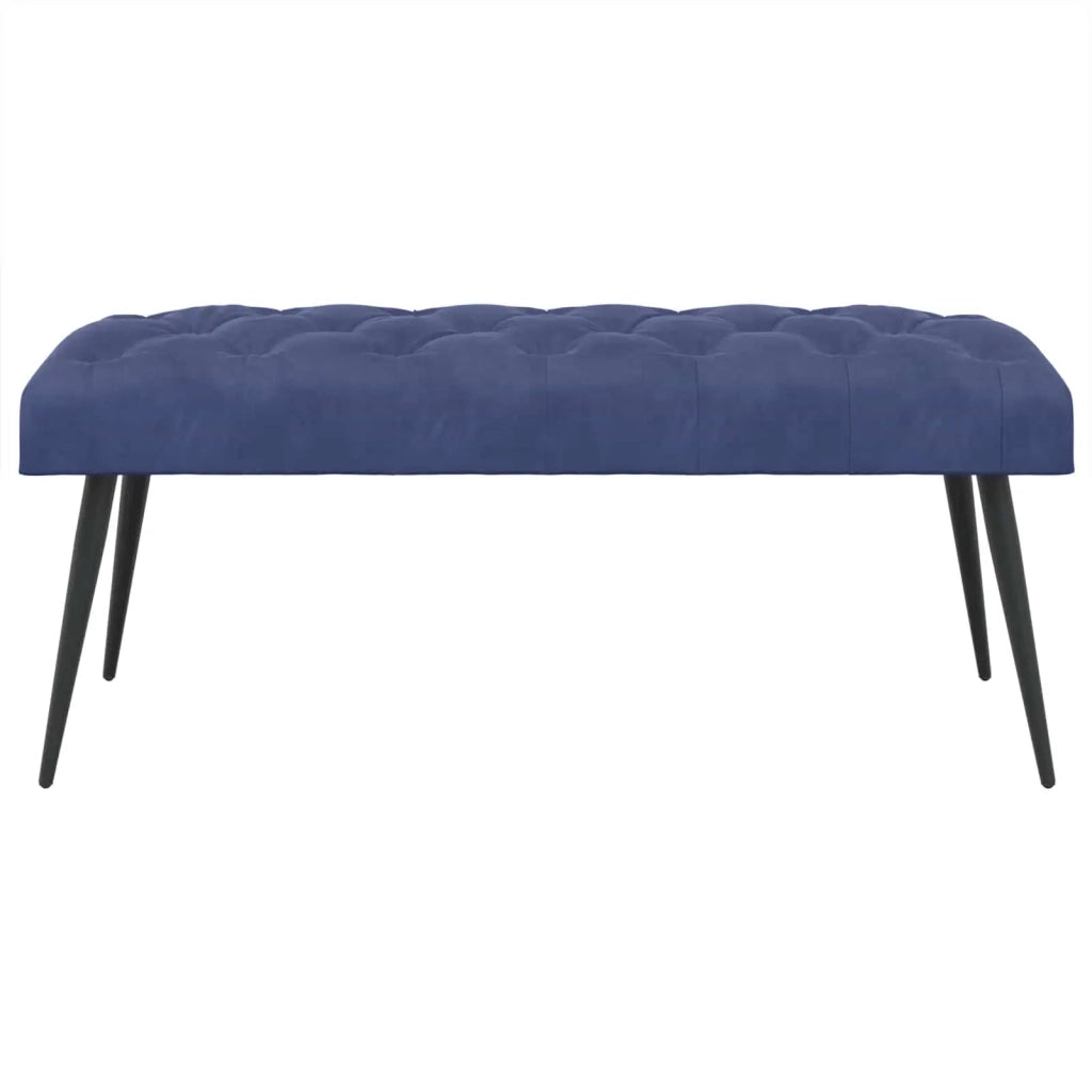 Panchina con bottoni imbottiti Blu Polizia 110 x 40 x 46 cm 42038583