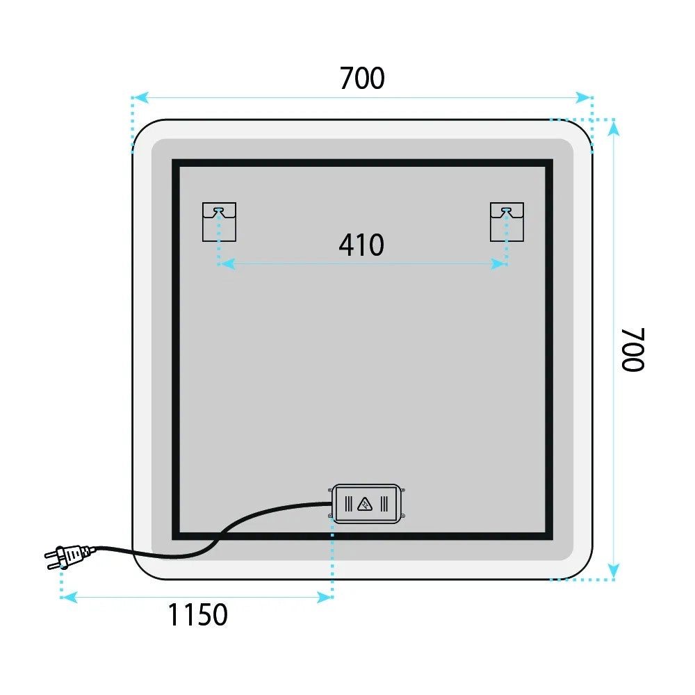 Specchio Led 70x70cm Top-2