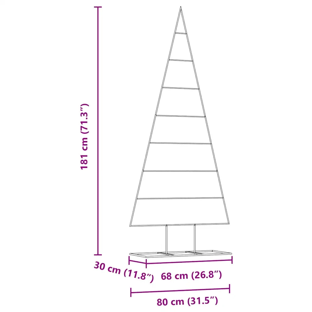 Albero di Natale in metallo con supporto Oro 181 cm 42019167