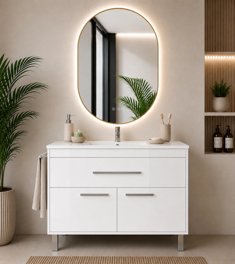 Mobile bagno con lavabo ORIGENBATH BAHIA senza specchio 100x40 cm bianco