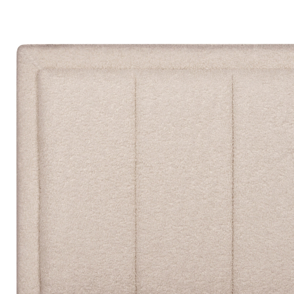 Letto Ottomano Tortora Beige 160x200 cm Struttura imbottita con Testiera