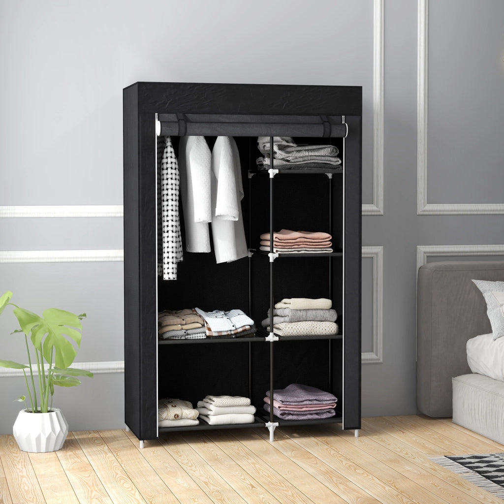 Armadio con Ripiani e Appendiabiti ¨C zephmum ¨C Nero 90x51x200