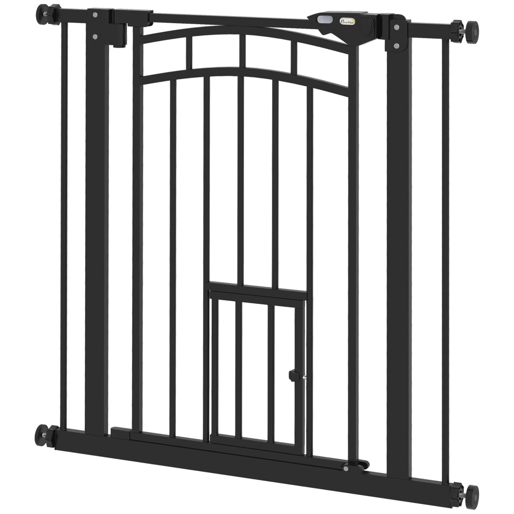 Cancello per animali ¨C Minimal ¨C nero, acciaio, 74-80 cm