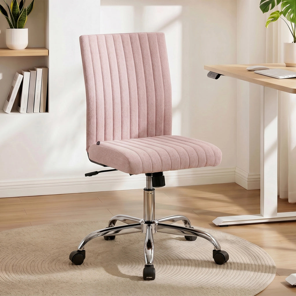 Sedia da ufficio ¨C Minimal ¨C rosa 43x56x89-99 cm