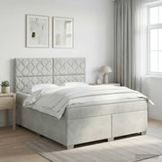 Letto box spring con materasso Grigio Chiaro 140 x 190 cm 3453644