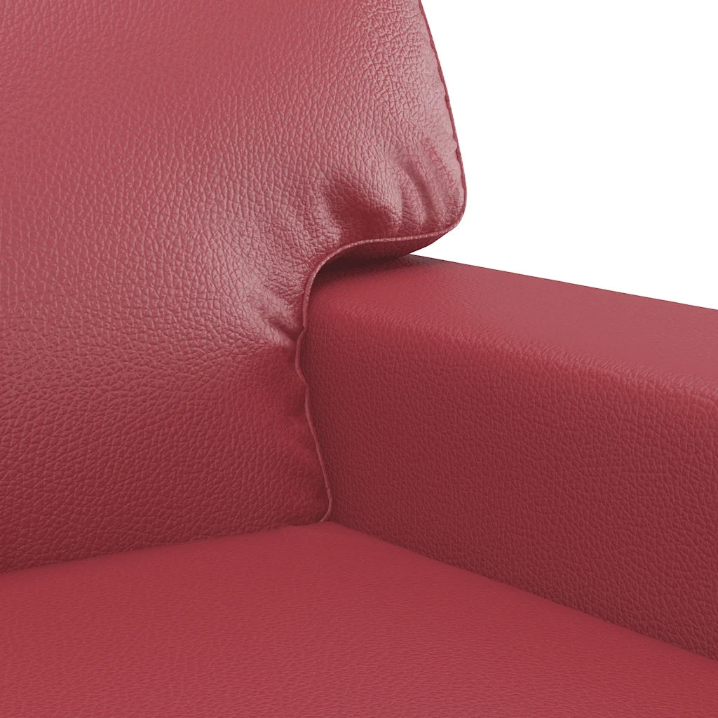Divano a 2 Posti Rosso Vino 120 cm in Similpelle 359415