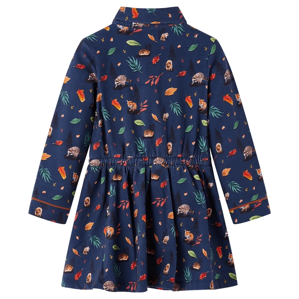 Abito da Bambina a Maniche Lunghe Blu Marino 116 CFW2839438