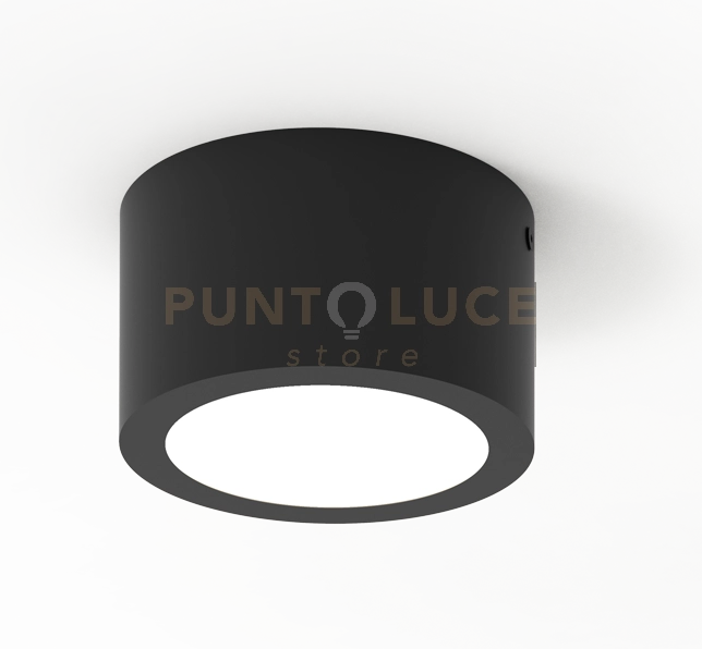 POINT-F Lampada da soffitto nero opaco attacco GX53