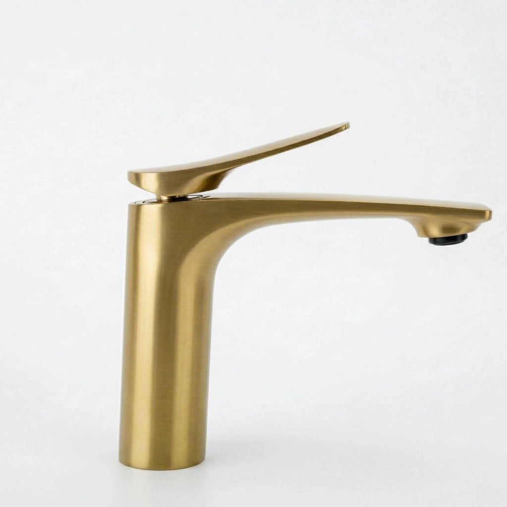 Rubinetto Per Lavabo Premium Rea Vision Gold Brush Low