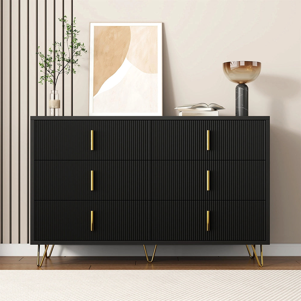 Buffet Moderno - Xylo - 140??40??85 cm - Maniglie Dorate Multispazio