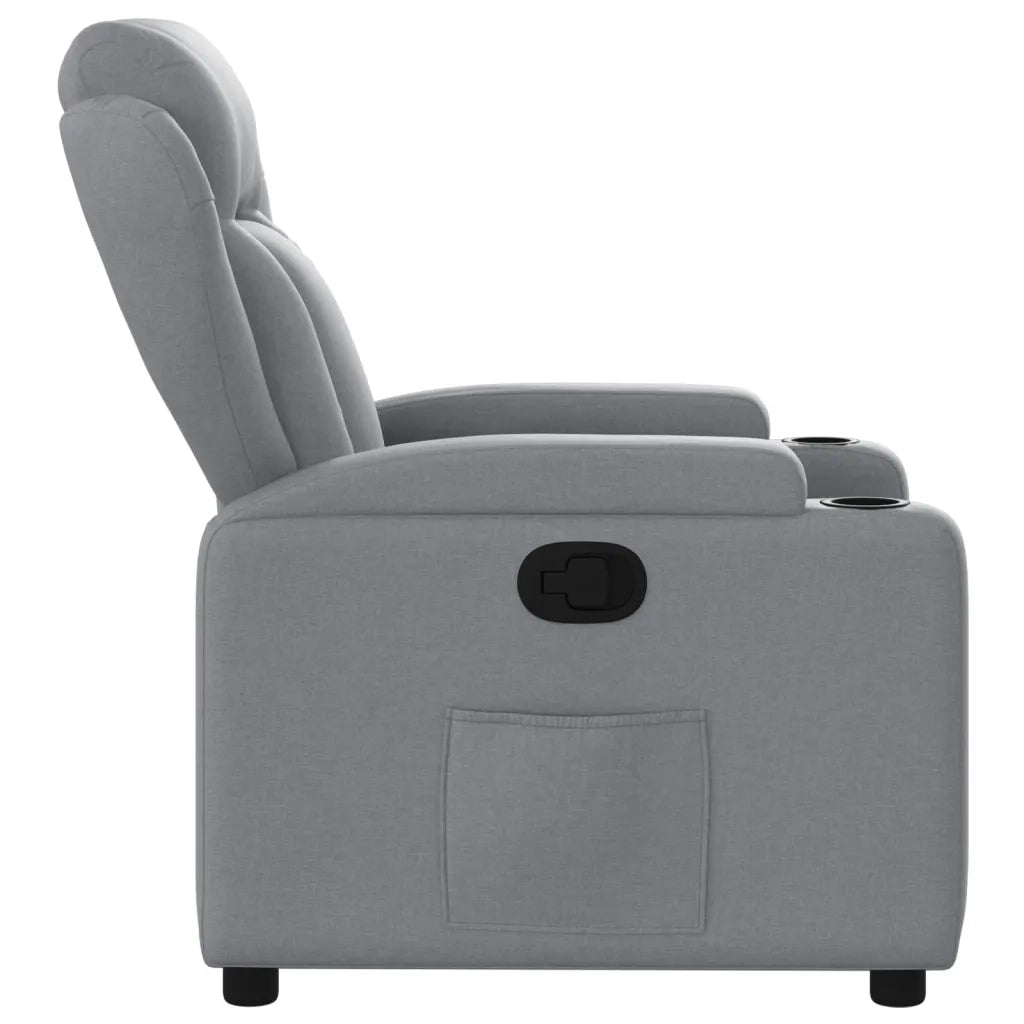 Poltrona reclinabile in tessuto grigio chiaro 3205564