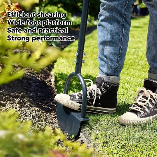 Asse da taglio manuale - Mezzaluna - Lame in acciaio carbonio - Piattaforma larga - Facile da pulire - Per giardini/patii - Lame per giardini