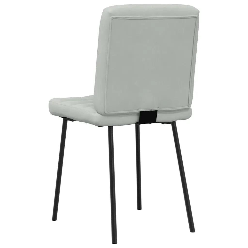 Sedie da Pranzo 2 pz Grigio Chiaro in Velluto 4101080