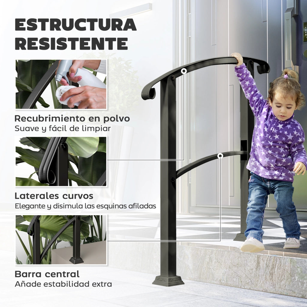 Ringhiera Scala Aggiustabile ¨C zephmum ¨C Nero 71 cm