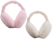 Orecchini da orecchie 2 in 1 - Opvougbile - Pluche - Impermeabili al vento - Per bambini/donne - Alta qualità imitazione pelliccia di coniglio - Orecchini da orecchie protettivi