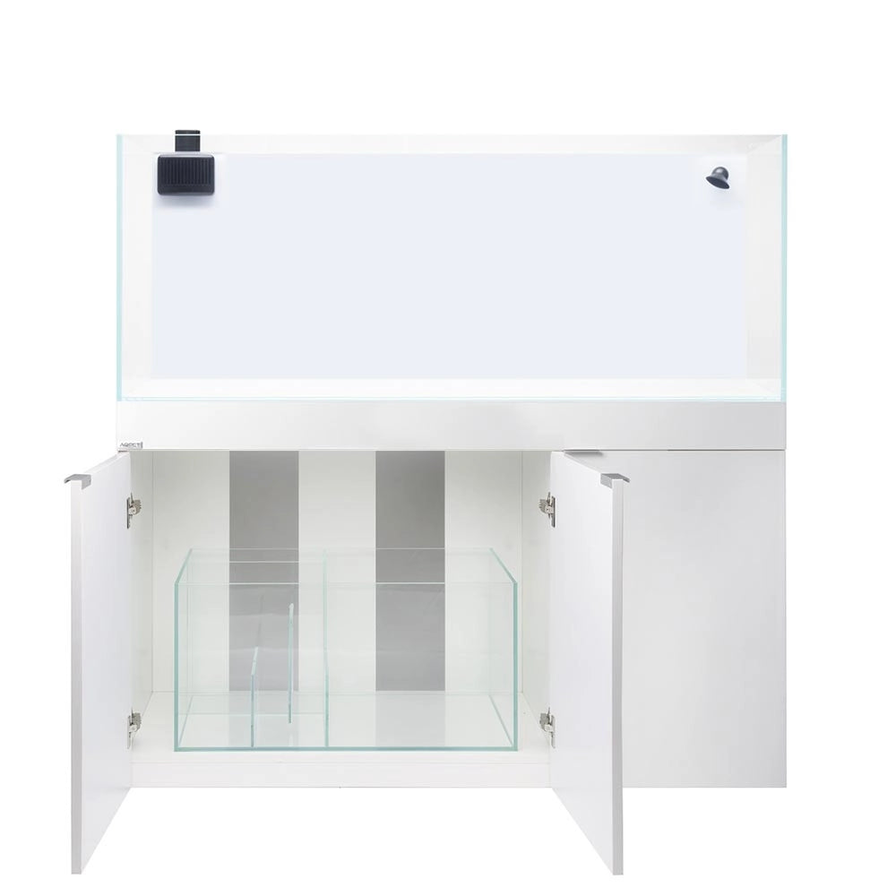 Aqpet Reef Aqua 120 Complete Marine cm120x50x50h - vasca in vetro extrachiaro con supporto e sump Colore: Nero