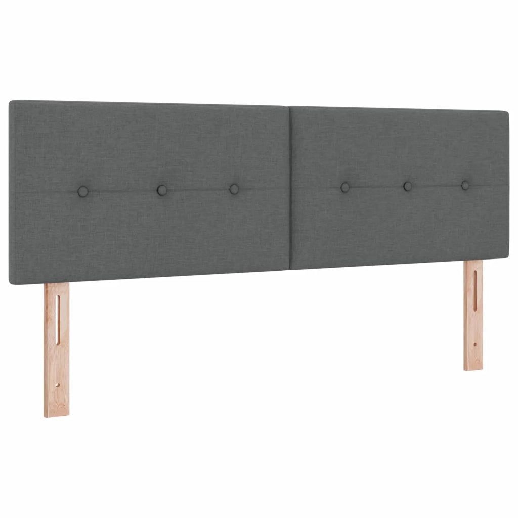 Letto box spring con materasso Grigio Scuro 140 x 200 cm 3450496
