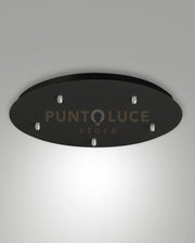 3481-52-101 EDISON MONTATURA NERA TONDA 5 FORI D.50cm