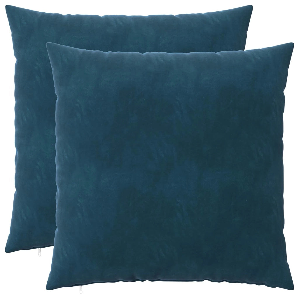 Cuscino con cuscino HEERLEN 2 pz Blu Velluto 928349