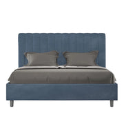 Letto Matrimoniale 160x190 cm con Rete Agueda Blu